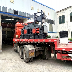 2PG1200x800大型移動式對輥破碎機發(fā)貨 破碎石灰石