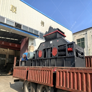 單臺1200x800型對輥破碎機設備發貨圖片
